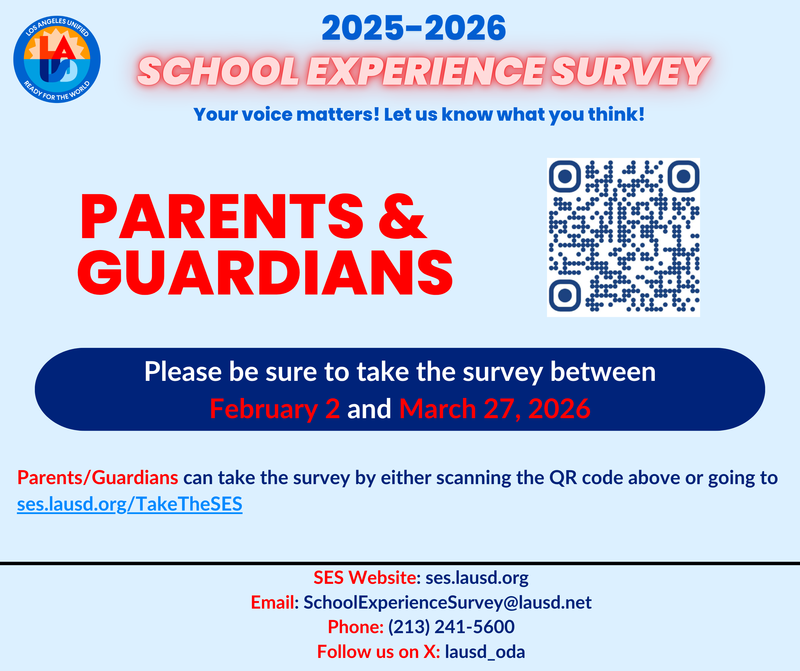 Your feedback is important! Take the School Experience Survey between Feb. 2 and March 27 Featured Photo
