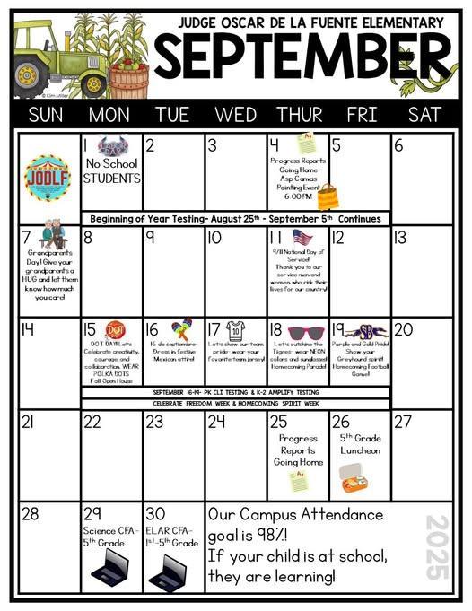 September Calendar