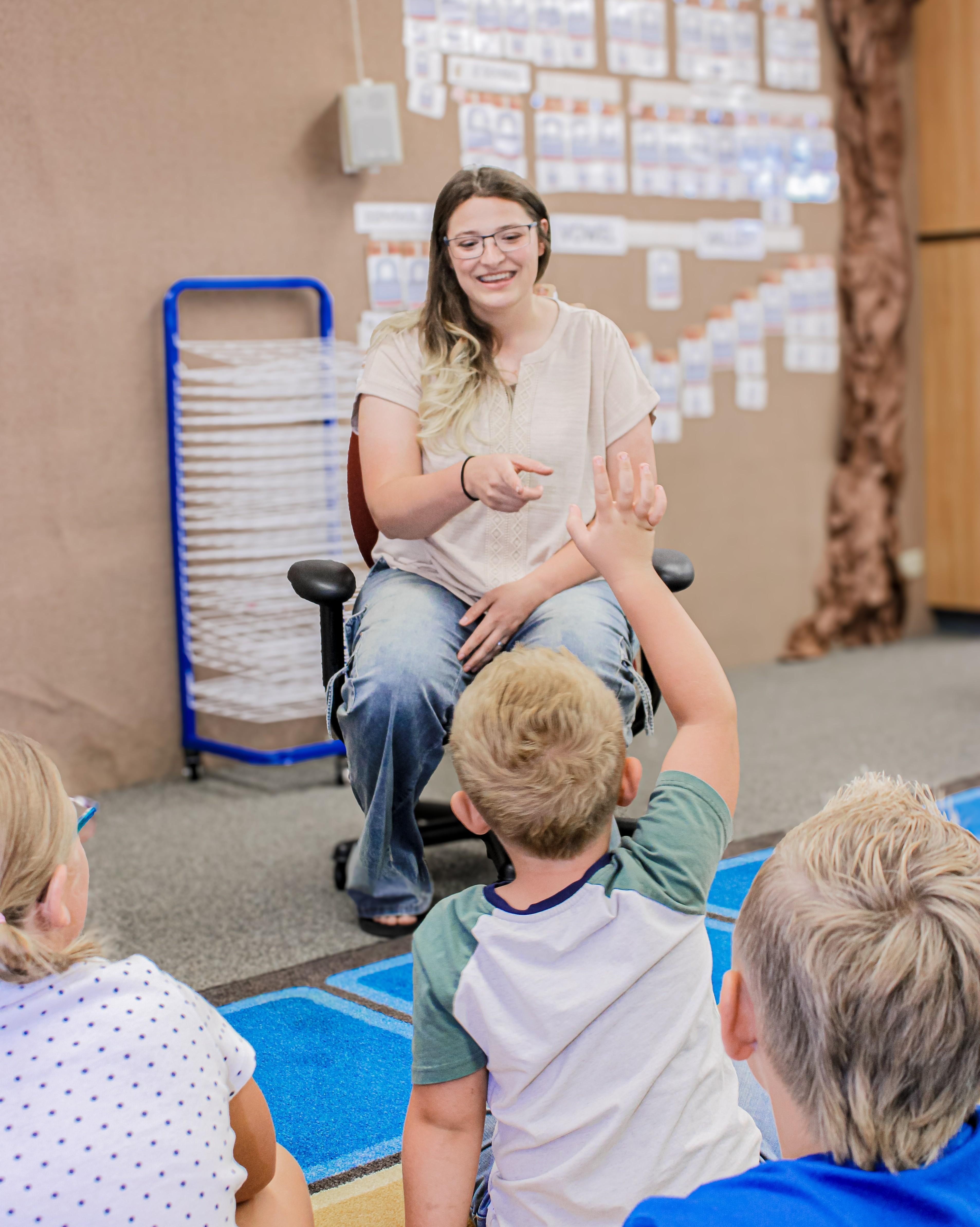 Teacher in the classroom