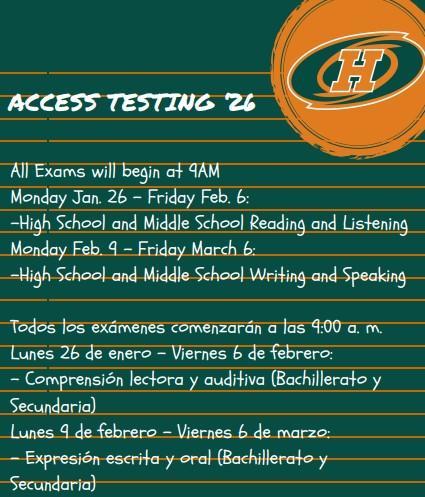 Access WIDA Testing Dates - Acceder a las fechas de las pruebas WIDA Featured Photo