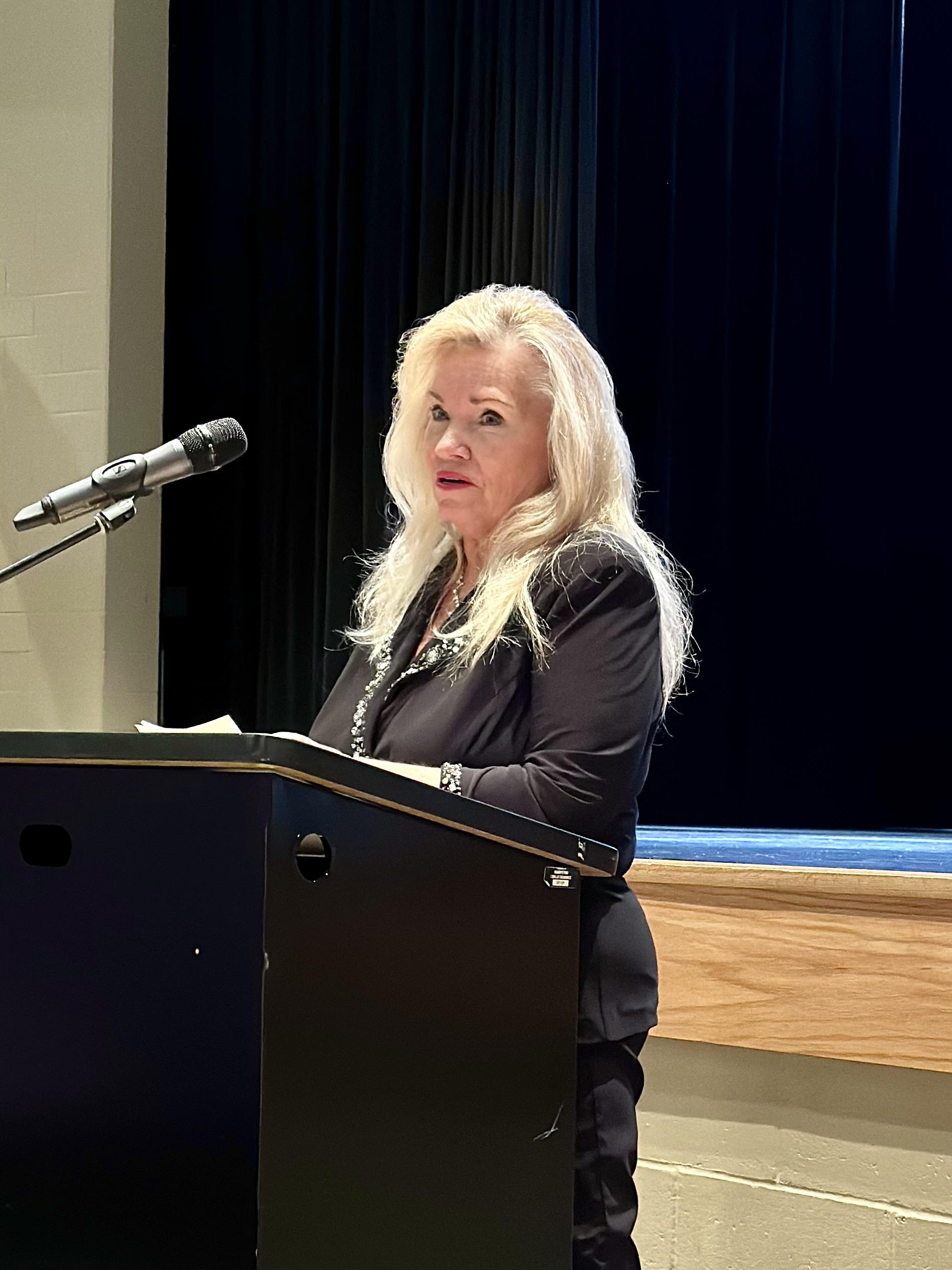 Donna Keogh giving speech
