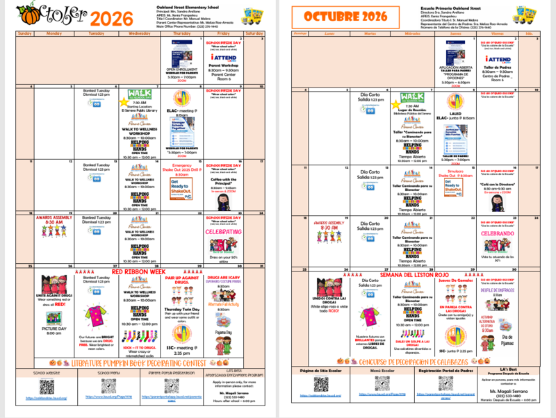 October calendar