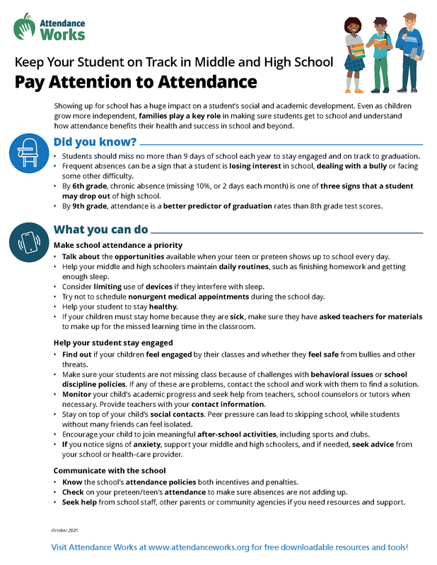 Pay Attention to Attendance  document