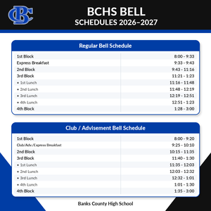 BCHS Bell Schedules