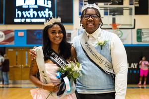 The newly crowned king and queen