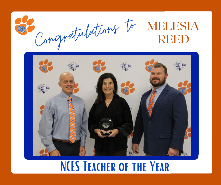 Reed Named NCES Teacher of the Year Newton County Elementary School