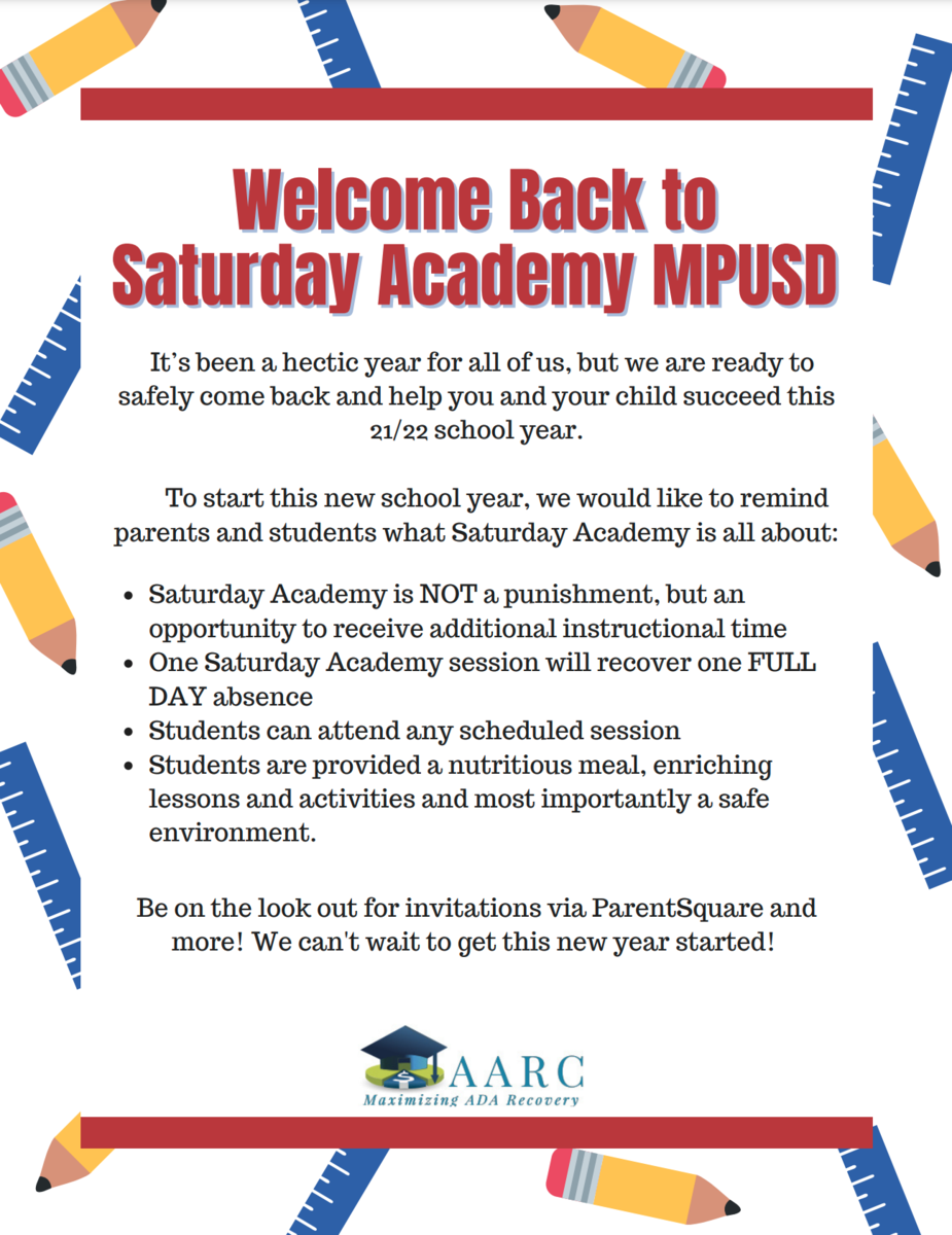 Saturday Academy English Flyer