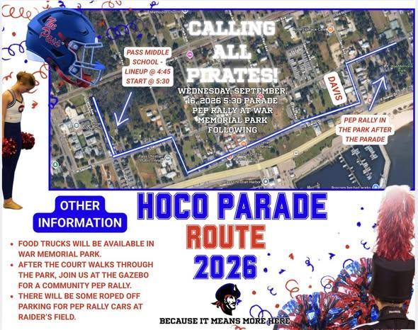 Calling all participants!! Important parade information from PCHS below