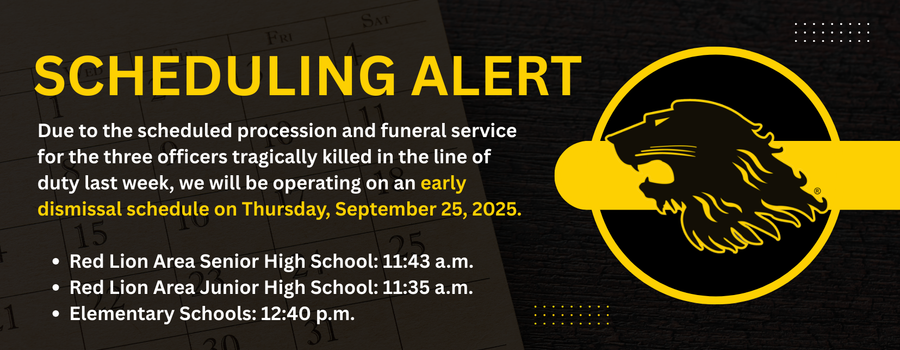 Scheduling Alert for Thursday, September 25.
