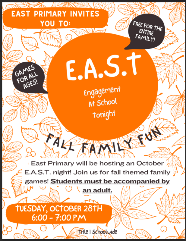 E.A.S.T. Night Tues. Oct. 28th