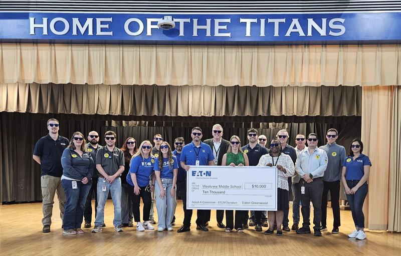 Eaton awarded STEMS $10,000 for PLTW supplies.