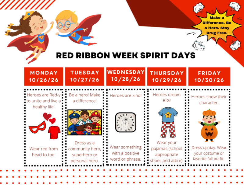 Canterbury Red Ribbon Week Spirit Days