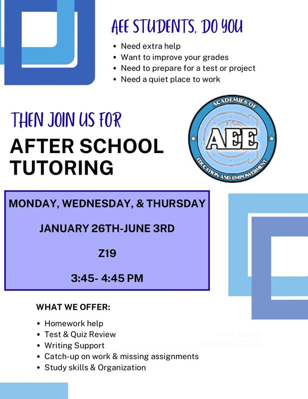 After School Tutoring Spring 2026