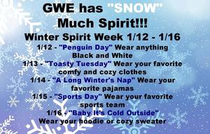 Winter Spirit Week 2026-George Washington School