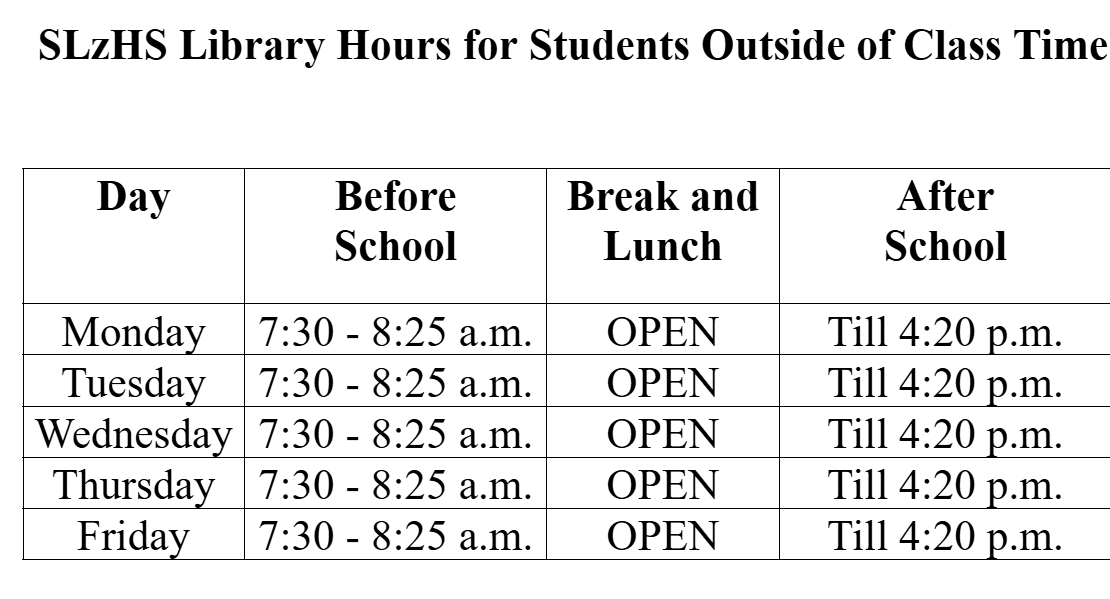 Library hours