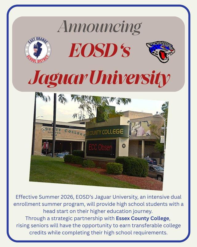 Announcing EOSD Jaguar University Dual Enrollment Program