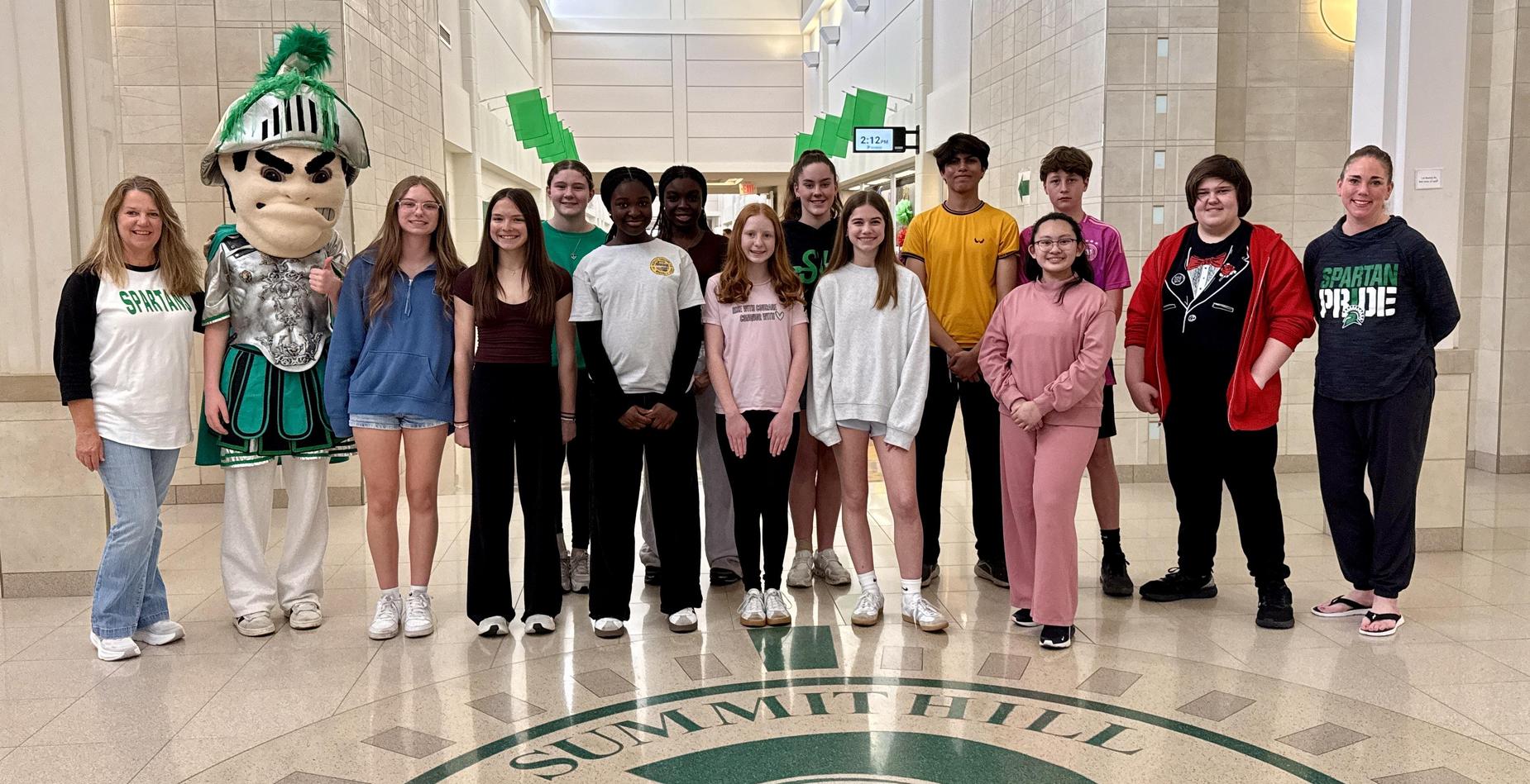 Group photo of the Summit Hill Junior High students who are competing in the Illinois Junior Academy of Science State Science Fair at Southern Illinois University in Carbondale this weekend.