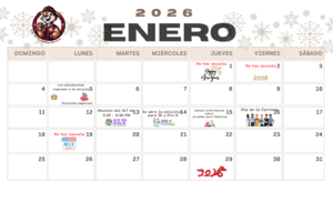 P.S. 81 January 2026 Calendar. Spanish