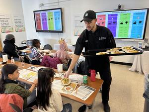 Testing bowl of vegetables