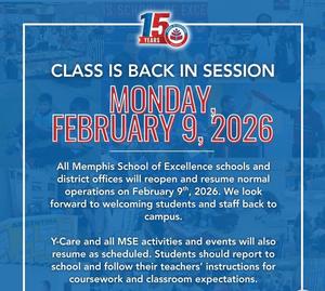school is back in session february 9th