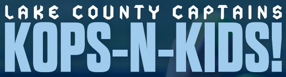 Text banner for Lake County Captains Kops-N-Kids event.