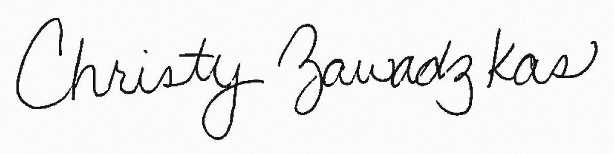 Christy Zawadzkas signature