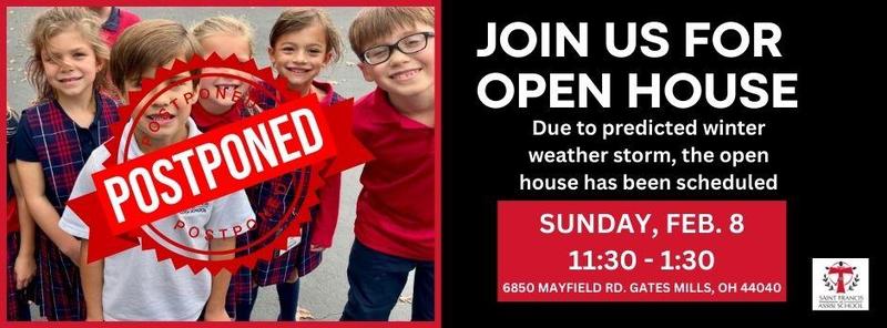 Open House postponed