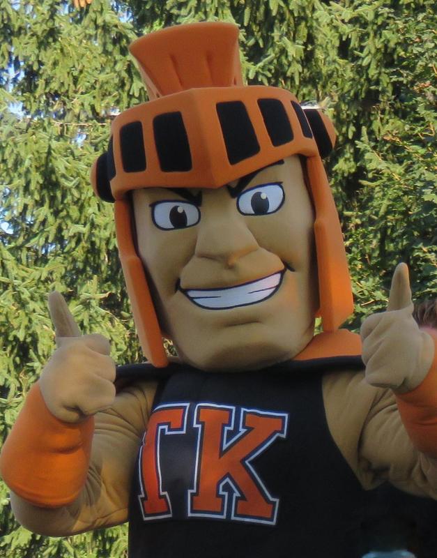 TK's Tommy Trojan mascot.