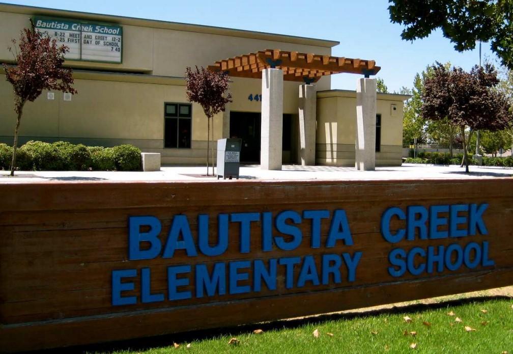 Image of Bautista Creek school sign