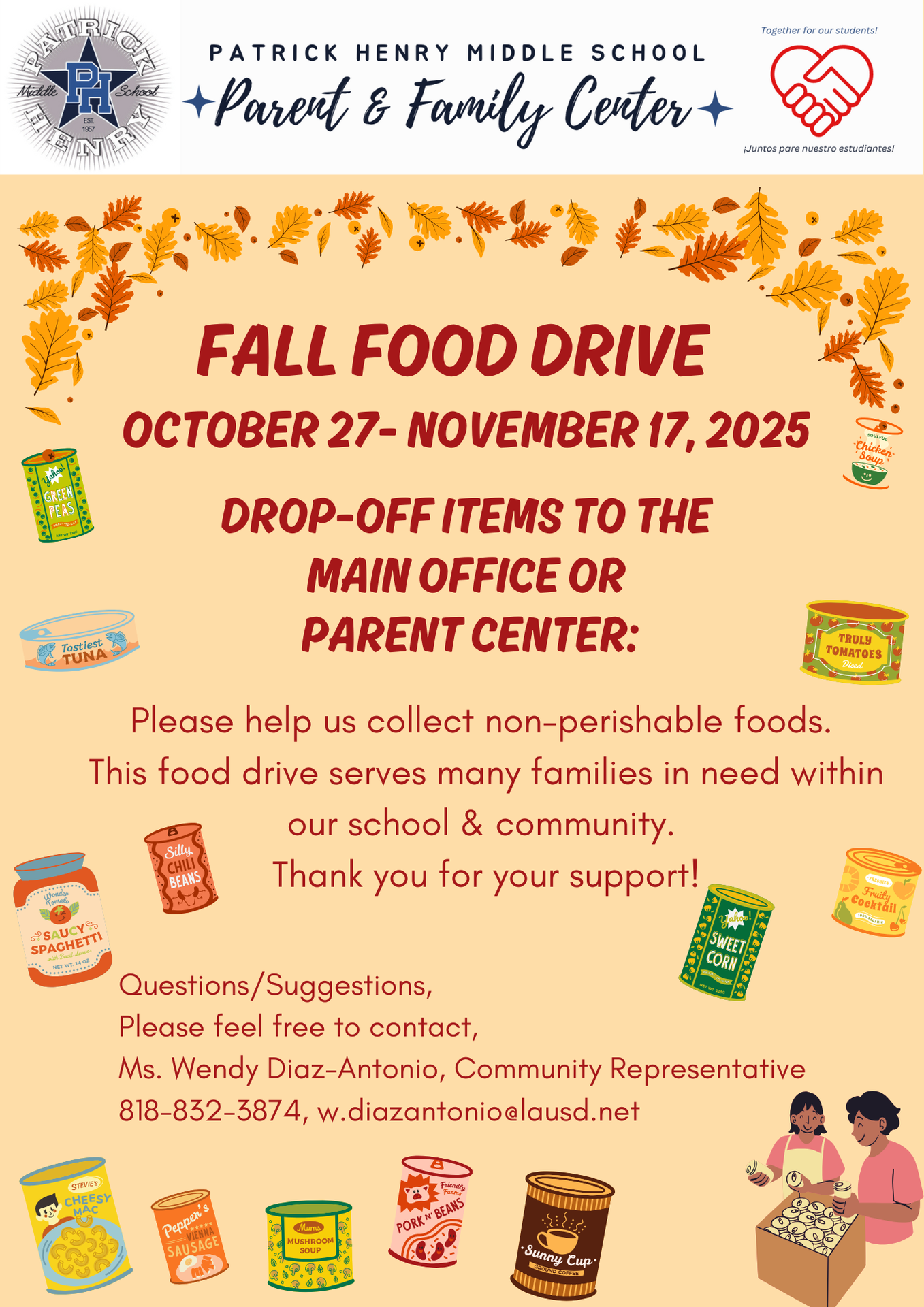 food drive in November
