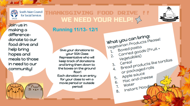 donate to food drive now - December 1