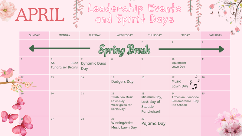 April Leadership Calendar Featured Photo