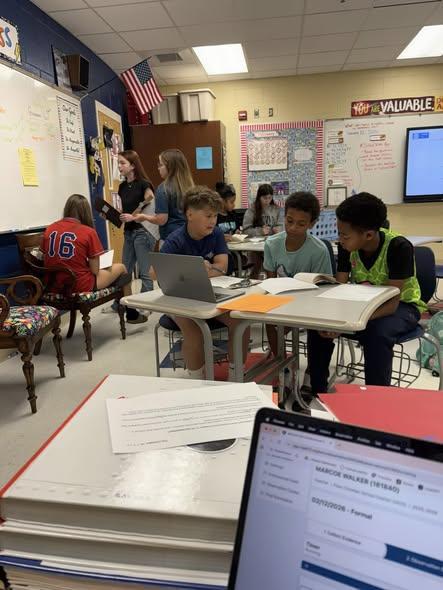 Ms Walker’s 7th grade ELA class wrapped up their class novel study with engaging small group discourse based activities.