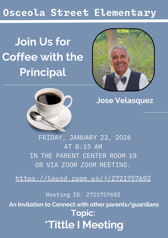 Coffee with the principal flyer
