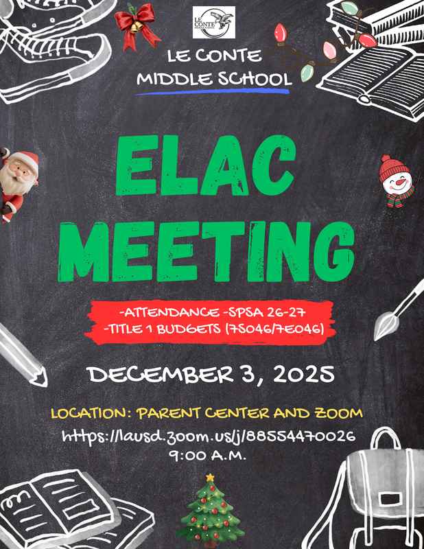 ELAC Meeting 12-3-25