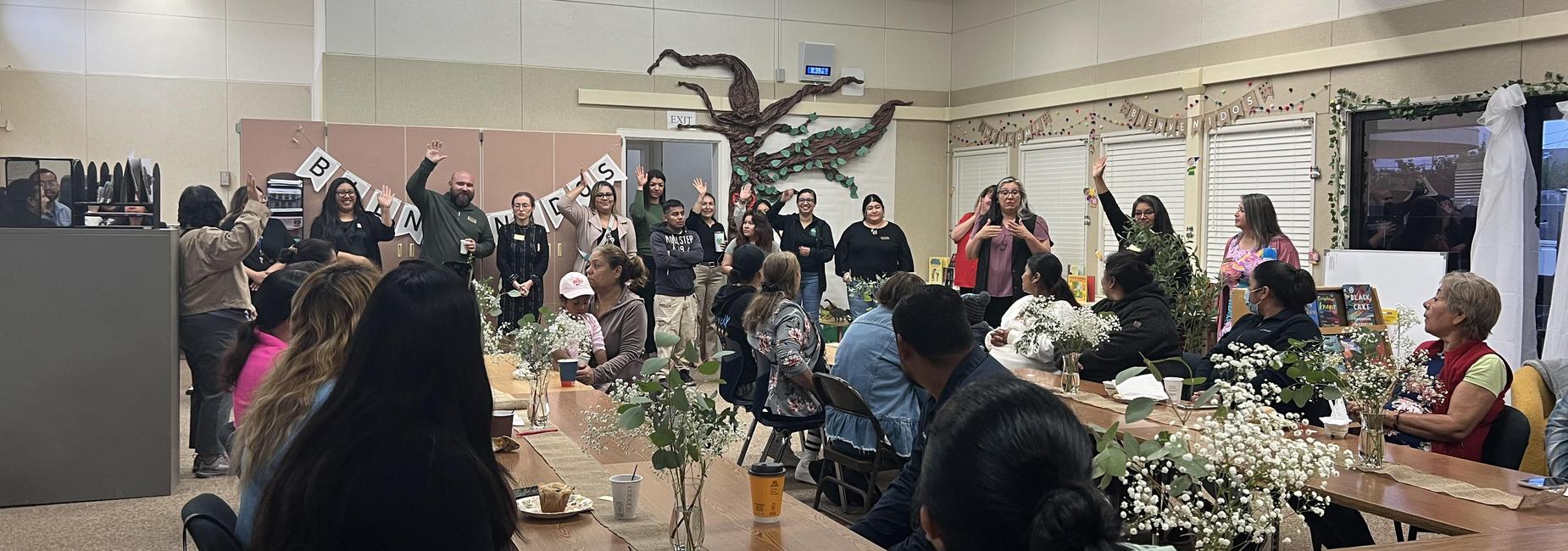 several adults in a gathering