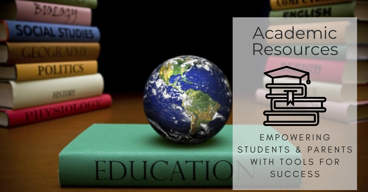 academic books and globe of the earth