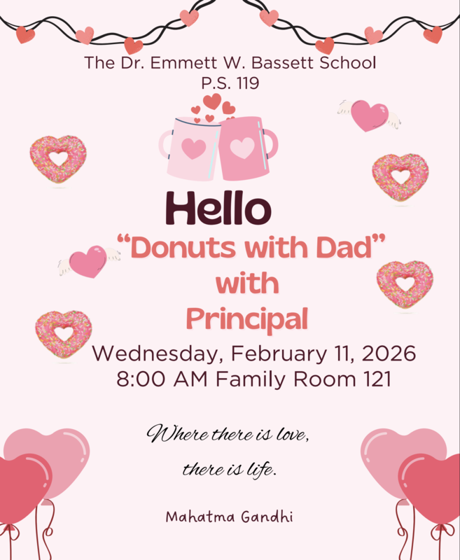 Donuts with Dad and The Principal Flyer February 2026