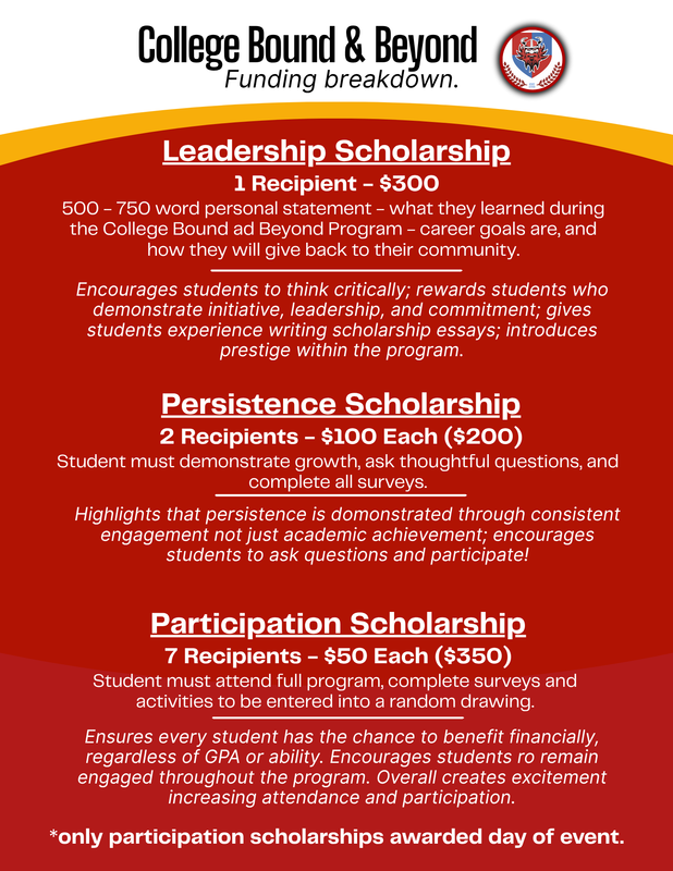 Flyer with scholarship award details