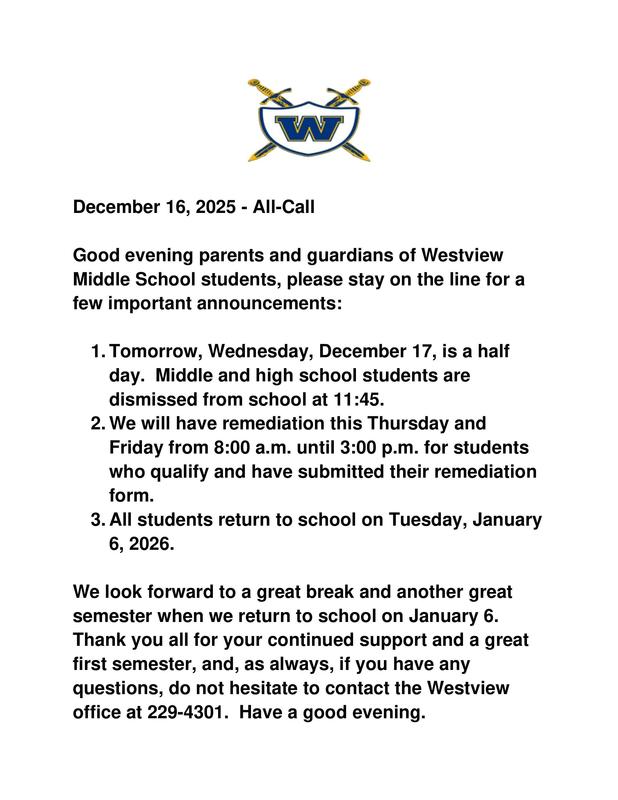 All Call for Dec. 16, 2025