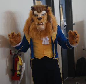 Teacher dressed as The Beast from Beauty and the Beast