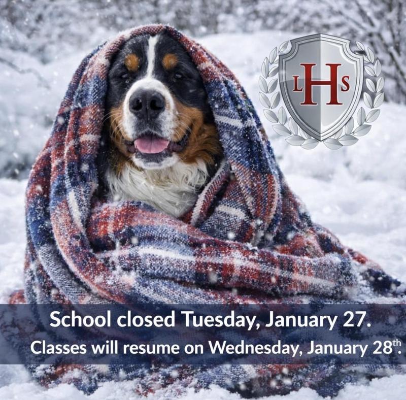 Griffin staying warm. School closed Jan. 27th picture.