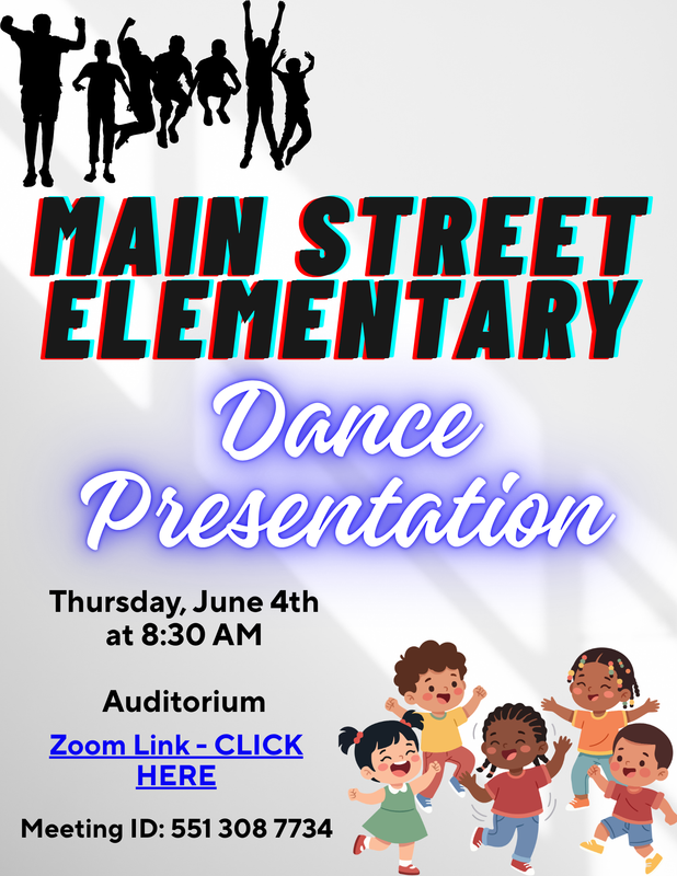Main Street Elementary - Dance Presentation Flyer