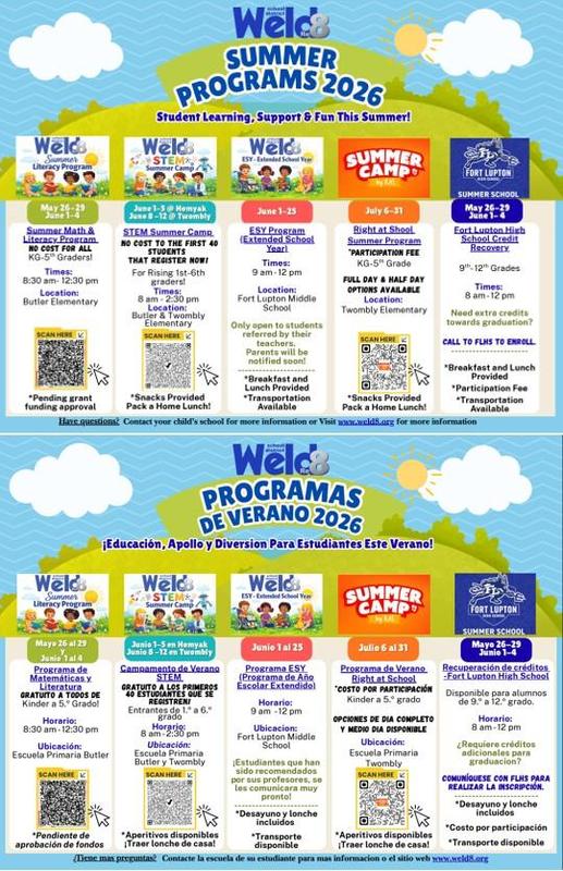 Summer Programs Flyer with QR Code