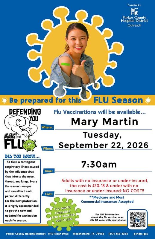 Parker County Hospital District FLU Shot Clinic for Students & Staff Featured Photo