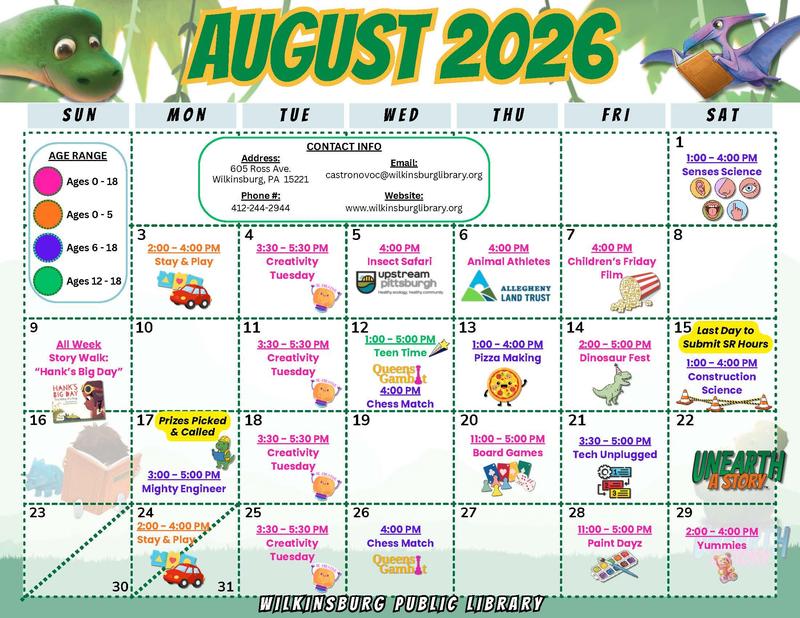 August 2026 Schedule