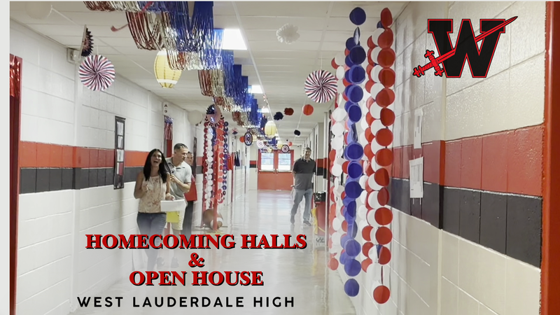 West Lauderdale High Homecoming Hall Patriotic Decorations