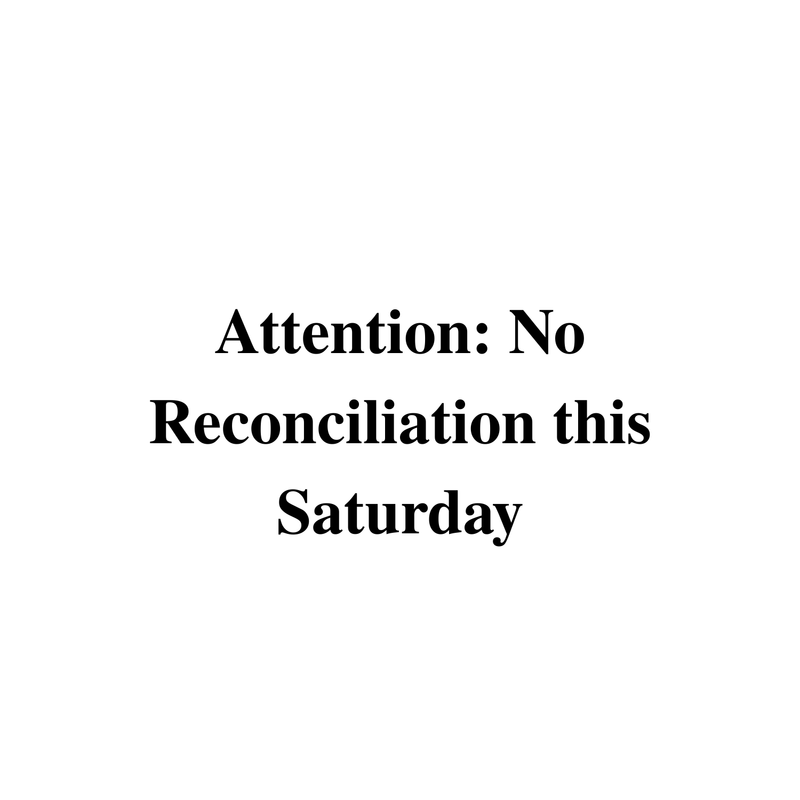 No Reconciliation This Saturday Featured Photo