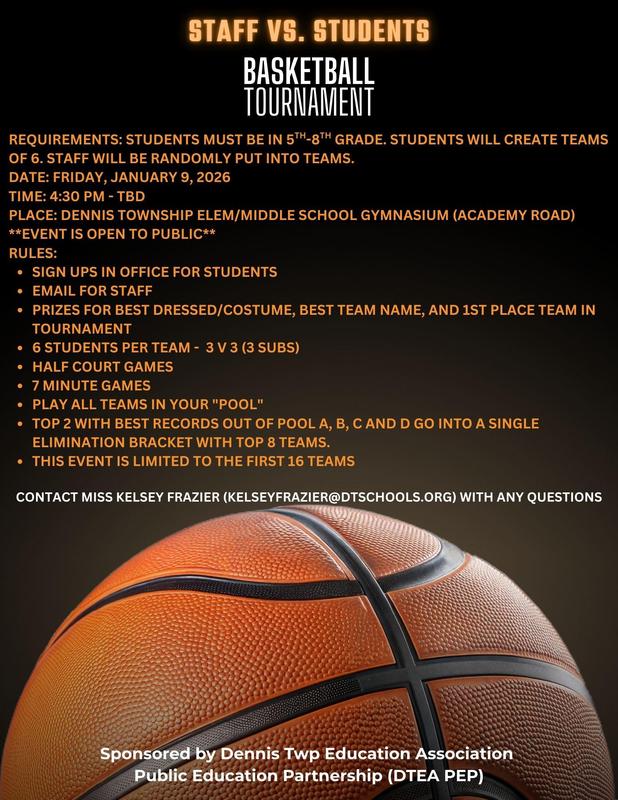 Staff vs. Students Basketball Info