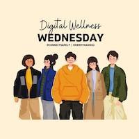 digital wellness wednesday graphic